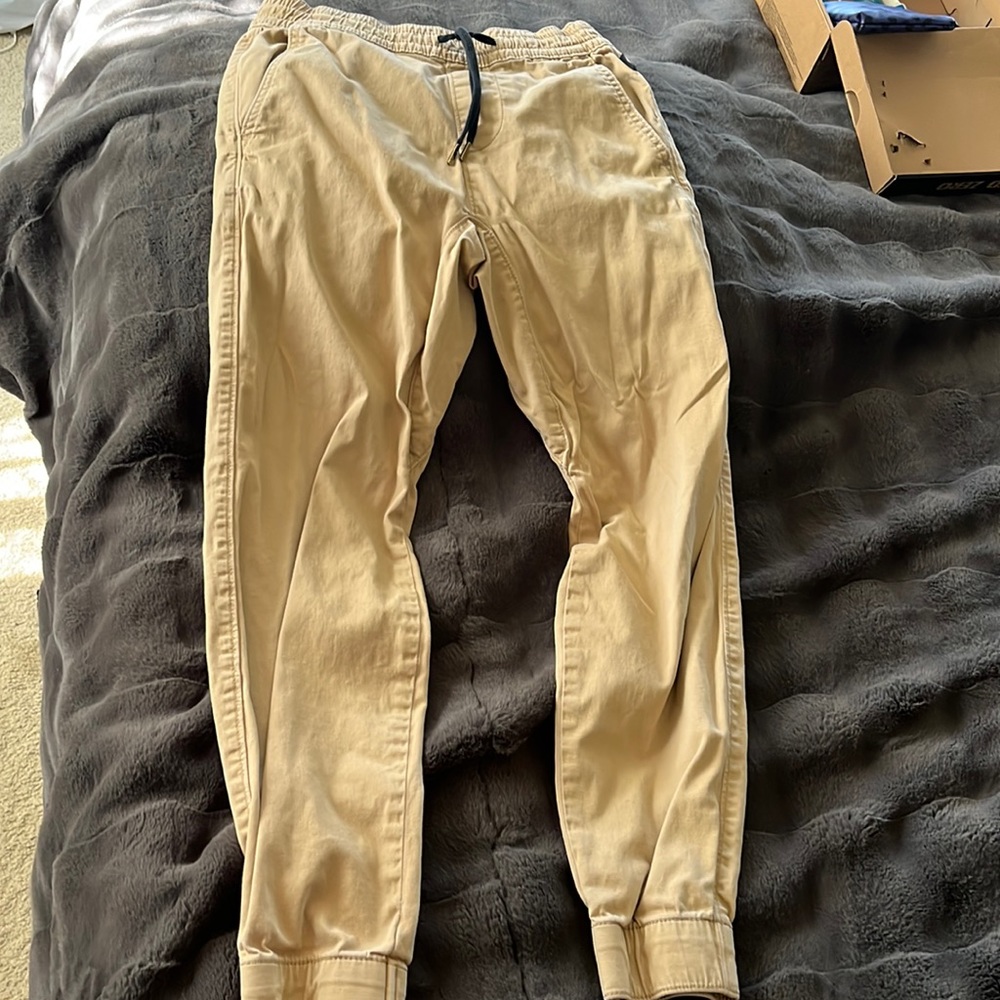 Hollister xxs khaki skinny joggers pants